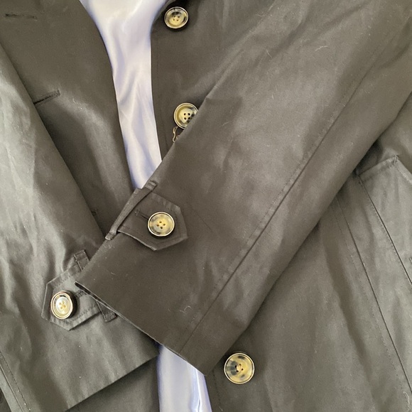 London fog black lined trench coat women’s petite small - Picture 6 of 11